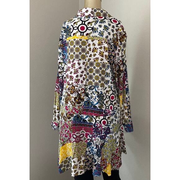 For The Republic Tunic Top Blouse Women Size 1X Art Classic Colorful BOHO - Picture 2 of 7